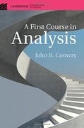 A First Course in Analysis (Cambridge Mathematical Textbooks) (en Inglés)