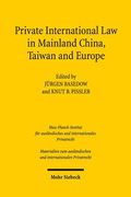 Private International Law in Mainland China, Taiwan and Europe