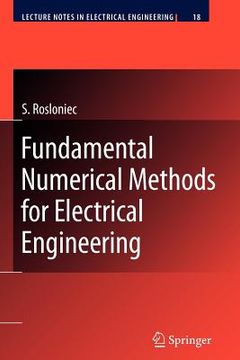 portada fundamental numerical methods for electrical engineering (in English)
