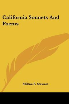 portada california sonnets and poems (en Inglés)