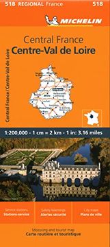 portada Centre - Michelin Regional map 518: Straã en- und Tourismuskarte 1: 200. 000 (Michelin Maps, 518) (in English)
