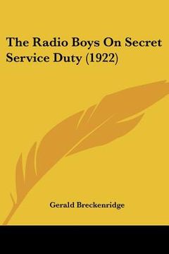 portada the radio boys on secret service duty (1922)