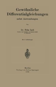 portada Gewöhnliche Differentialgleichungen nebst Anwendungen (German Edition)