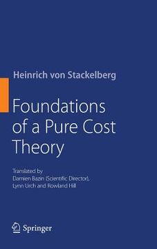 portada foundations of a pure cost theory (in English)