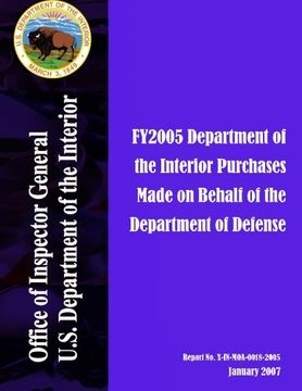 portada FY2005 Department of the Interior Purchases Made on Behalf of the Department of Defense: January 2007