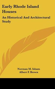 portada early rhode island houses: an historical and architectural study