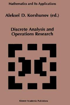 portada discrete analysis and operations research (en Inglés)