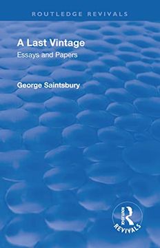 portada A Revival: A Last Vintage (1950): Essays and Papers by George Saintsbury (Routledge Revivals) 