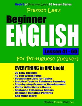 portada Preston Lee's Beginner English Lesson 41 - 60 for Portuguese Speakers (en Inglés)