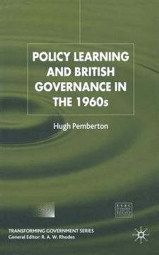 portada Policy Learning and British Governance in the 1960s (en Inglés)