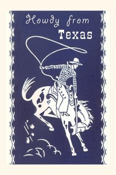 portada Vintage Journal Howdy from Texas, Bucking Bronco (en Inglés)