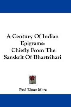 portada a century of indian epigrams: chiefly from the sanskrit of bhartrihari