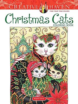 portada Creative Haven Christmas Cats Coloring Book (Creative Haven Coloring Books) 
