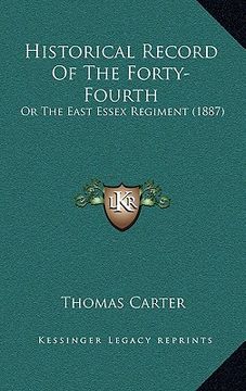 portada historical record of the forty-fourth: or the east essex regiment (1887) (en Inglés)