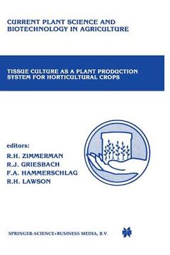 portada Tissue Culture as a Plant Production System for Horticultural Crops: Conference on Tissue Culture as a Plant Production System for Horticultural Crops