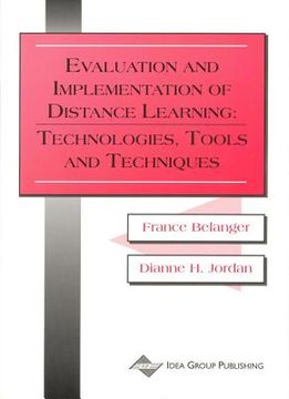 portada evaluation and implementation of distance learning: technologies, tools, and techniques (en Inglés)