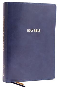 portada Nkjv, Foundation Study Bible, Large Print, Leathersoft, Blue, red Letter, Thumb Indexed, Comfort Print: Holy Bible, new King James Version 