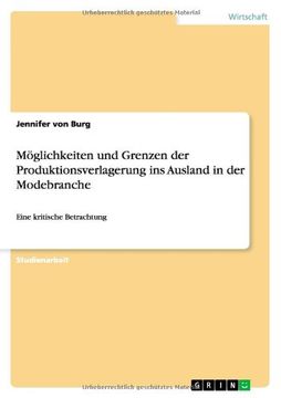 portada Möglichkeiten und Grenzen der Produktionsverlagerung ins Ausland in der Modebranche (German Edition)