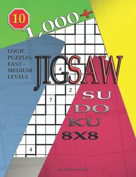 portada 1,000 + sudoku jigsaw 8x8: Logic puzzles easy - medium levels (en Inglés)