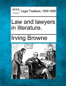 portada law and lawyers in literature. (en Inglés)