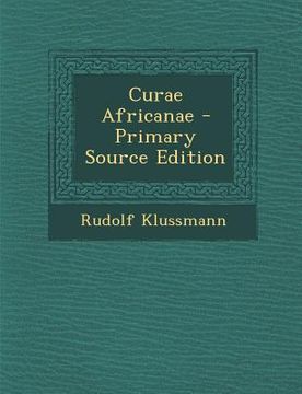 portada Curae Africanae (in Latin)