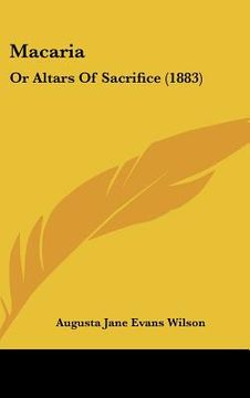portada macaria: or altars of sacrifice (1883) (en Inglés)