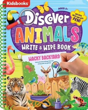 portada Animals: Discover Write & Wipe Activity Book-Includes Write-And-Wipe pen (en Inglés)
