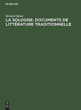 portada La Sologne: Documents de Littérature Traditionnelle (en Francés)
