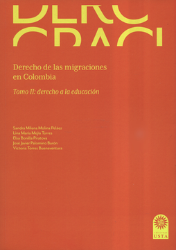 portada DERECHO DE LAS MIGRACIONES EN COLOMBIA TOMO II DERECHO A LA EDUCACION