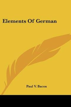 portada elements of german