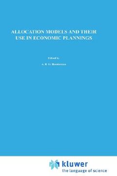 portada allocation models and their use in economic planning (en Inglés)