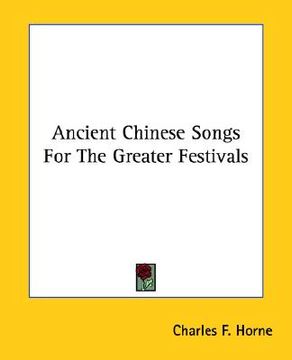 portada ancient chinese songs for the greater festivals (in English)