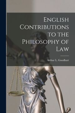 portada English Contributions to the Philosophy of Law (en Inglés)