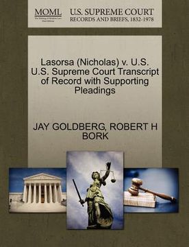 portada lasorsa (nicholas) v. u.s. u.s. supreme court transcript of record with supporting pleadings (en Inglés)