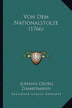 portada Von Dem Nationalstolze (1766) (en Alemán)