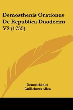 portada demosthenis orationes de republica duodecim v2 (1755)