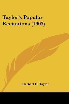 portada taylor's popular recitations (1903) (en Inglés)