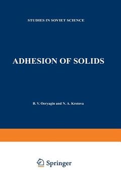 portada Adhesion of Solids (en Inglés)