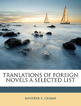 portada tranlations of foreign novels a selected list (en Inglés)