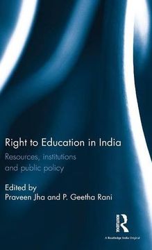 portada Right to Education in India: Resources, institutions and public policy