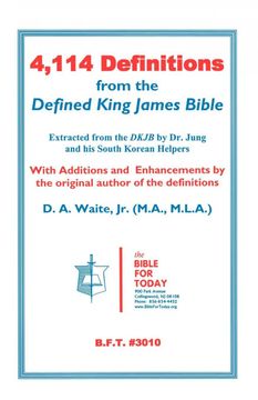 portada 4,114 Definitions From the Defined King James Bible (en Inglés)