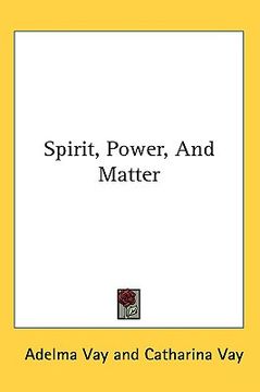 portada spirit, power, and matter