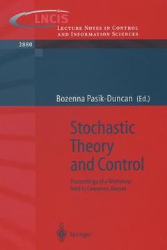 portada stochastic theory and control (en Inglés)