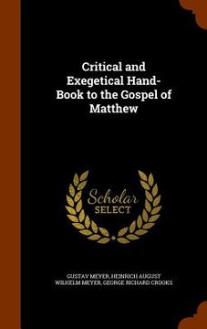 portada Critical and Exegetical Hand-Book to the Gospel of Matthew (en Inglés)