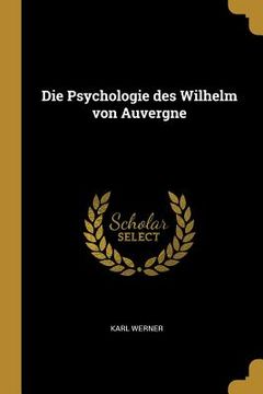 portada Die Psychologie des Wilhelm von Auvergne
