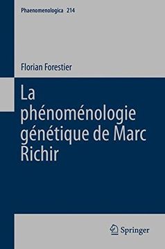 portada La phénoménologie génétique de Marc Richir (Phaenomenologica)