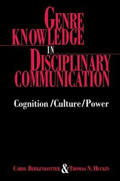 portada genre knowledge in disciplinary communication: cognition/culture/power (en Inglés)