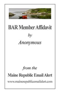 portada Bar Member Affidavit: By Anonymous (en Inglés)