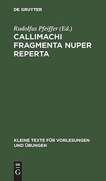 portada Callimachi Fragmenta Nuper Reperta (en Alemán)