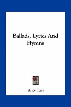 portada ballads, lyrics and hymns (en Inglés)